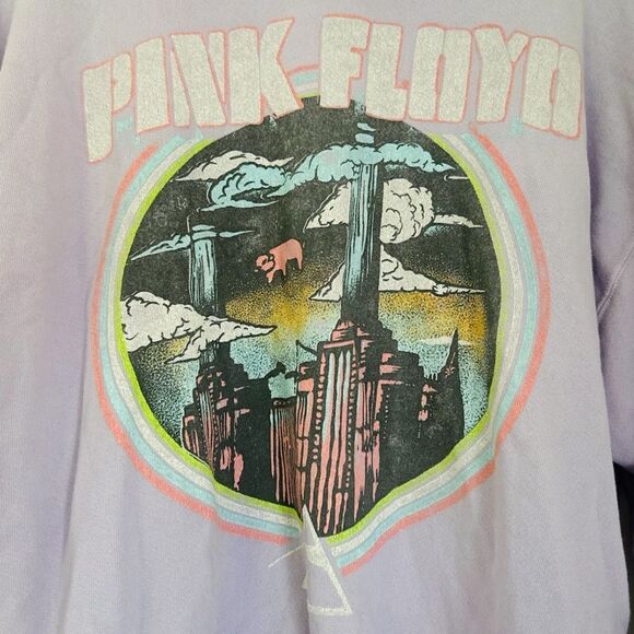 DAYDREAMER Pink Floyd Animals Tour '77 Crew In Distressed Lavender Size Small - Picture 3 of 7
